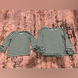 Sister set boutique ruffle shirts, girls 4 & 7